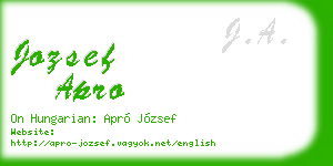 jozsef apro business card